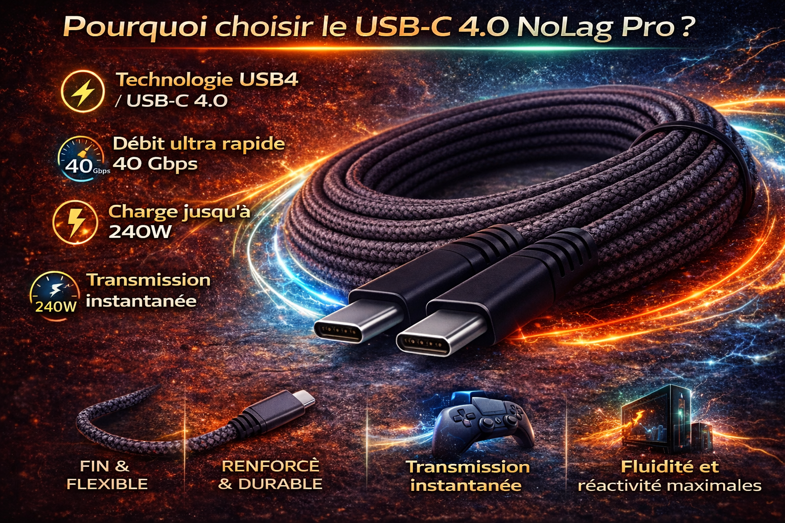 USB-C 4.0 NoLag Pro – Instantané