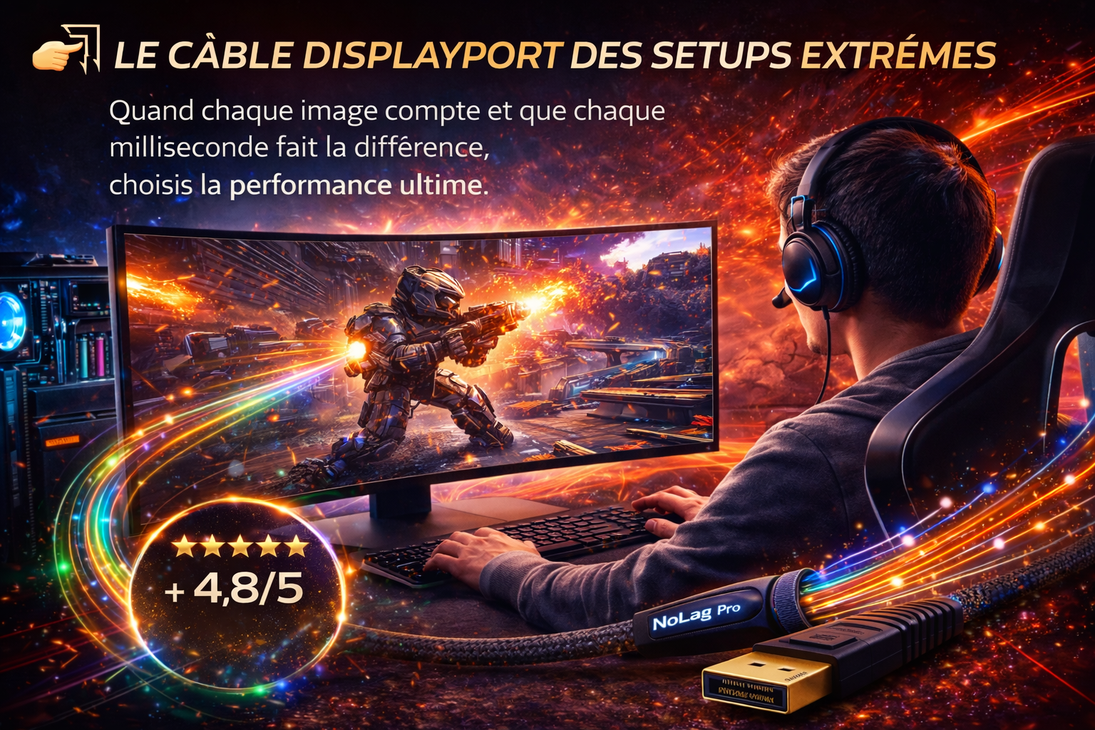 DisplayPort 1.4 NoLag Pro – Avantage compétitif