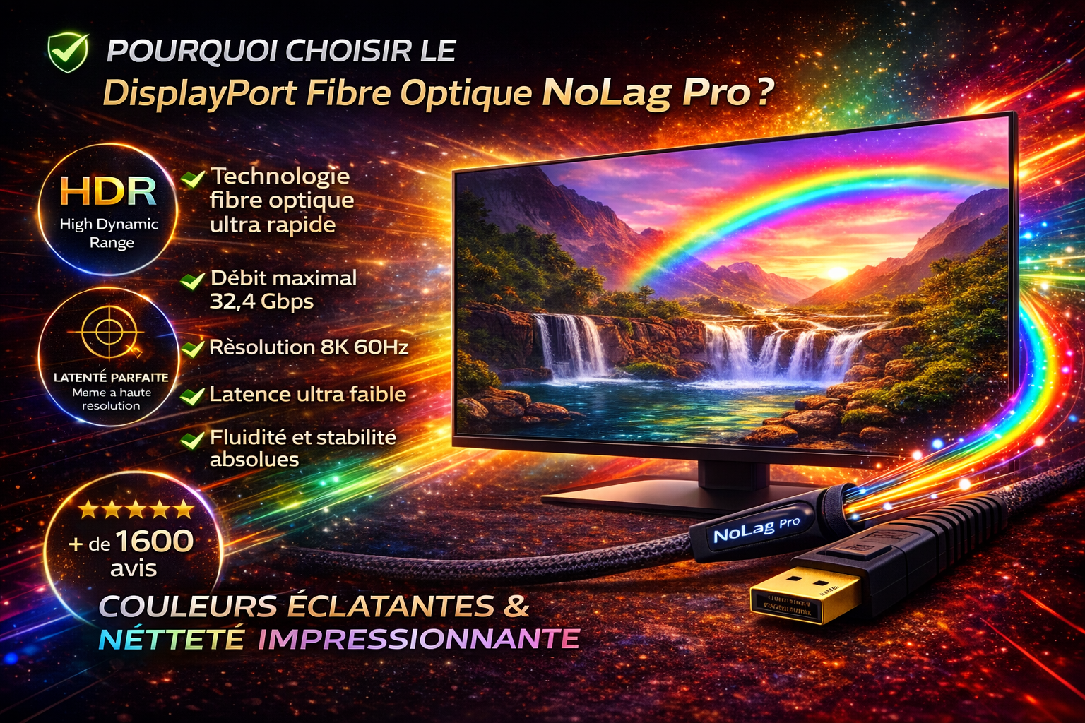 DisplayPort 1.4 NoLag Pro – Avantage compétitif