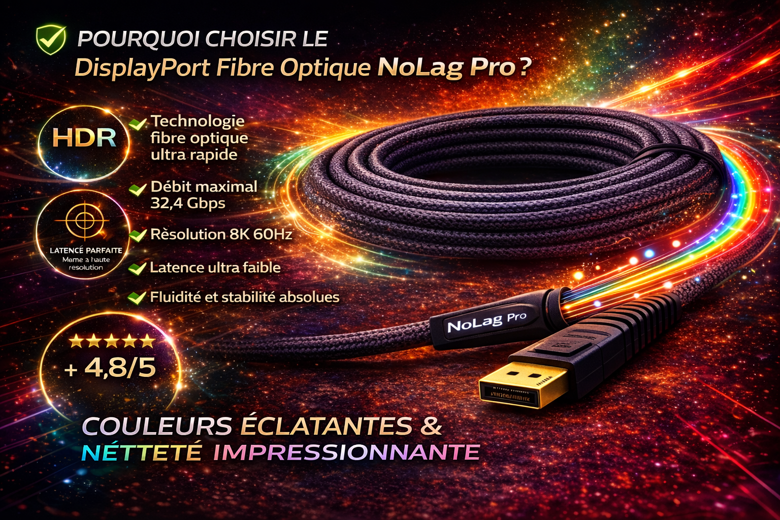 DisplayPort 1.4 NoLag Pro – Avantage compétitif