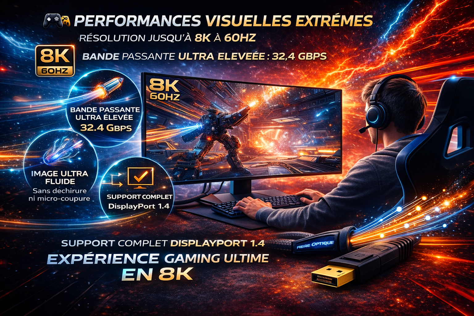 DisplayPort 1.4 NoLag Pro – Avantage compétitif